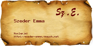 Szeder Emma névjegykártya